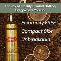 Vista 6 de Sozen - Molinillo de café manual de latón de 7 pulgadas, molinillo de manivela para café turco, prensa francesa, expreso, campamento y uso