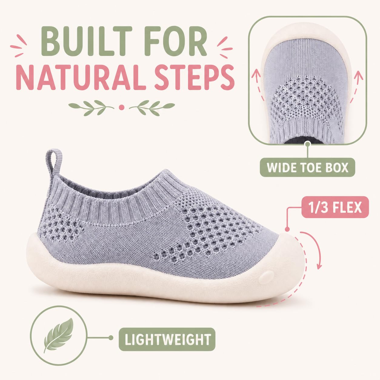 Zapatillas de verano para caminar para niñas y niños pequeños | Diseño ancho de dinosaurio, suela de goma suave, transpirable, para correr al aire libre, casual