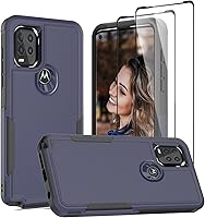 Vista 69 de Jeylly para Moto G Stylus 5G 2021 Funda con [2 Pack] Protector de Pantalla de Vidrio Templado, Protección Grado Militar Anti-Arañazos, Funda