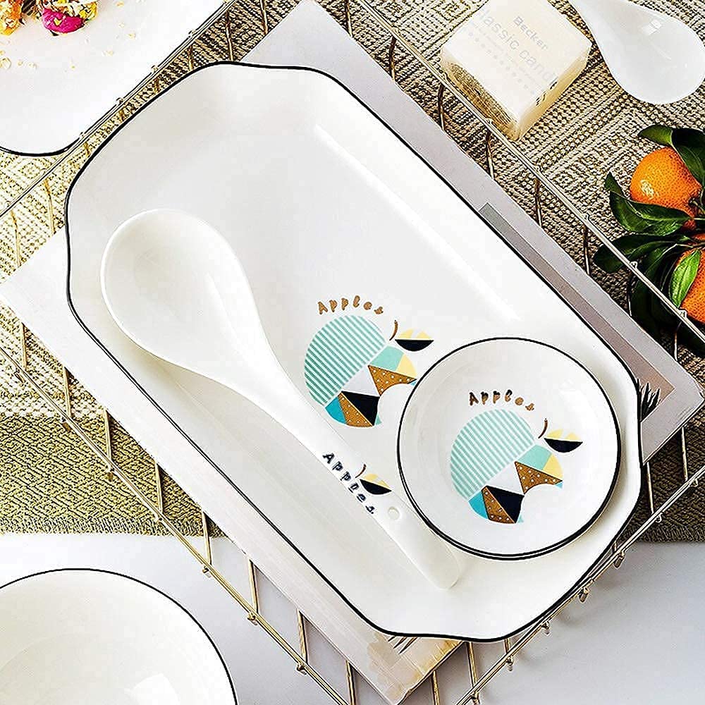 Amazon.co.jp: 食器セット 皿セット、25点磁器プレートとボウルセット