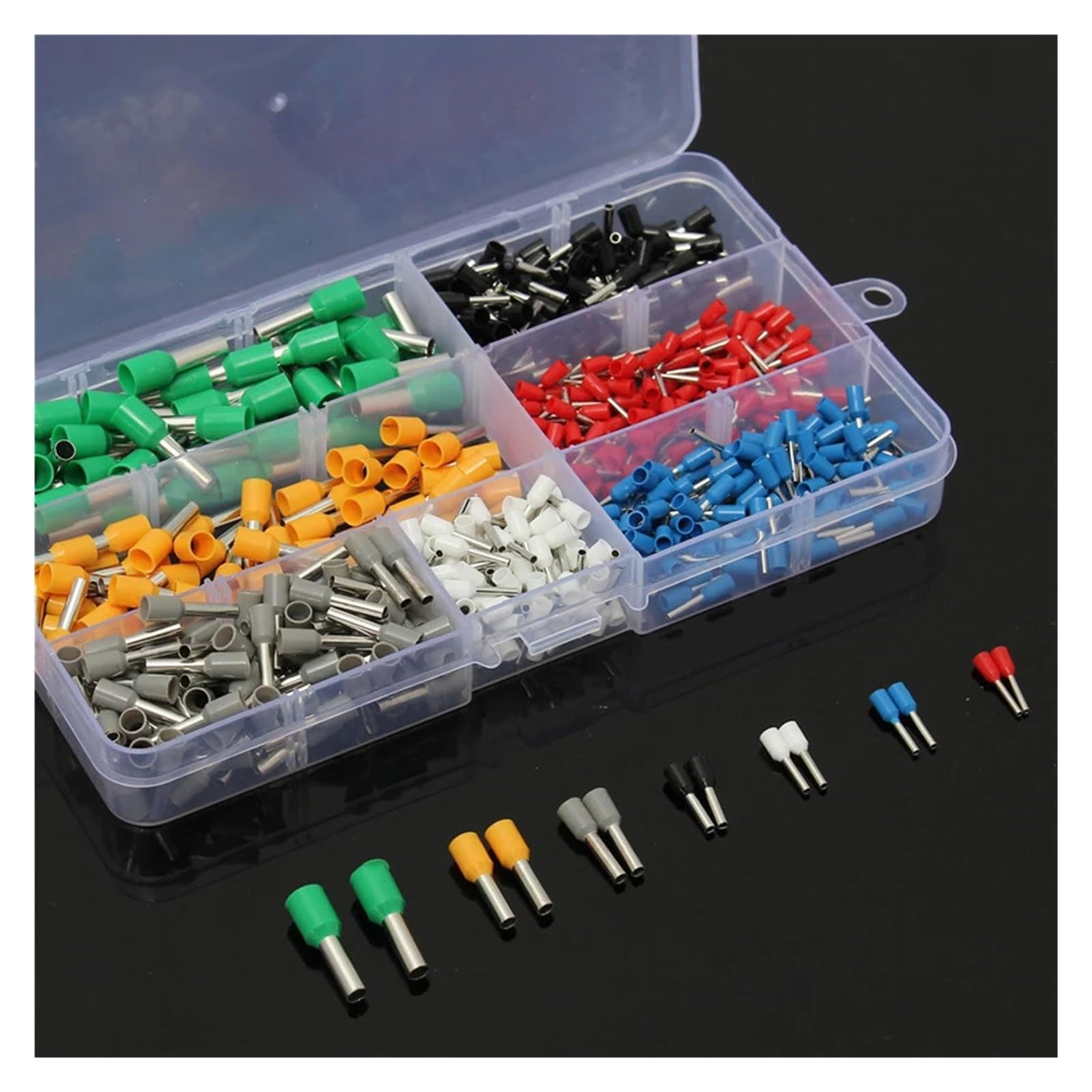 BYLSAGWHT 600Pcs Cord Pin End Terminals Wire Copper Crimp Connector Insulated Bootlace Ferrules 22-10AWG Terminators Kit