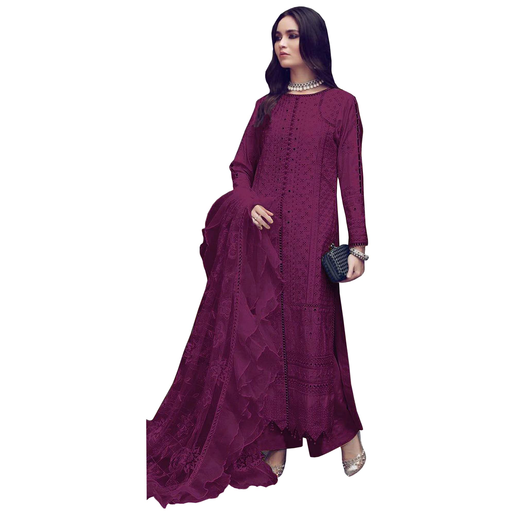 Jivraj FashionIndian Pakistani Wear B Maria Designer Long Anarkali Suits Eid Special Salwar Kameez Dress (Choice 3)