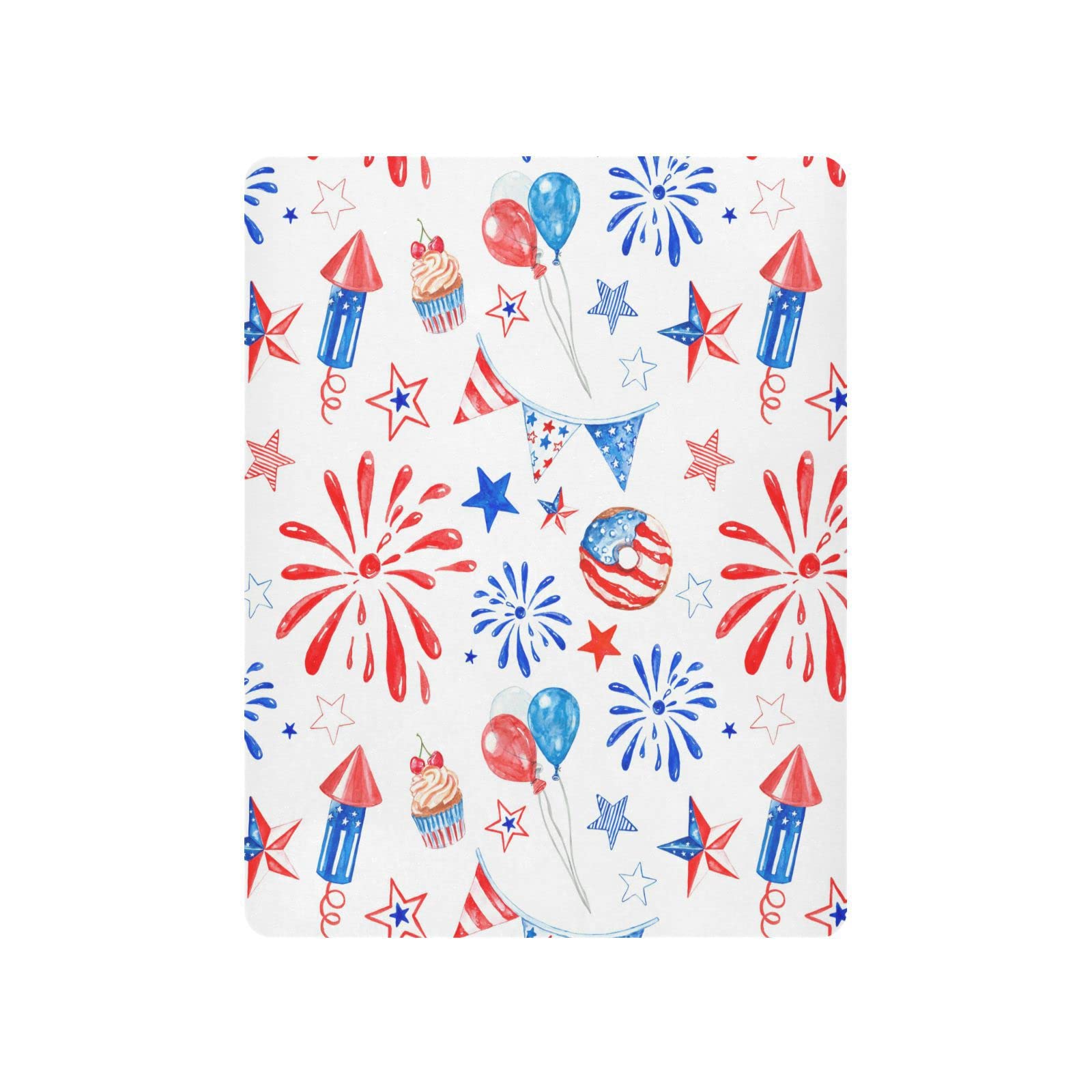 Fitted Crib Sheet for Boys & Girls 4th of July Soft Breathable Unisex Baby Sheets for Standard Crib and Toddler Mattresses 28 x 52 in