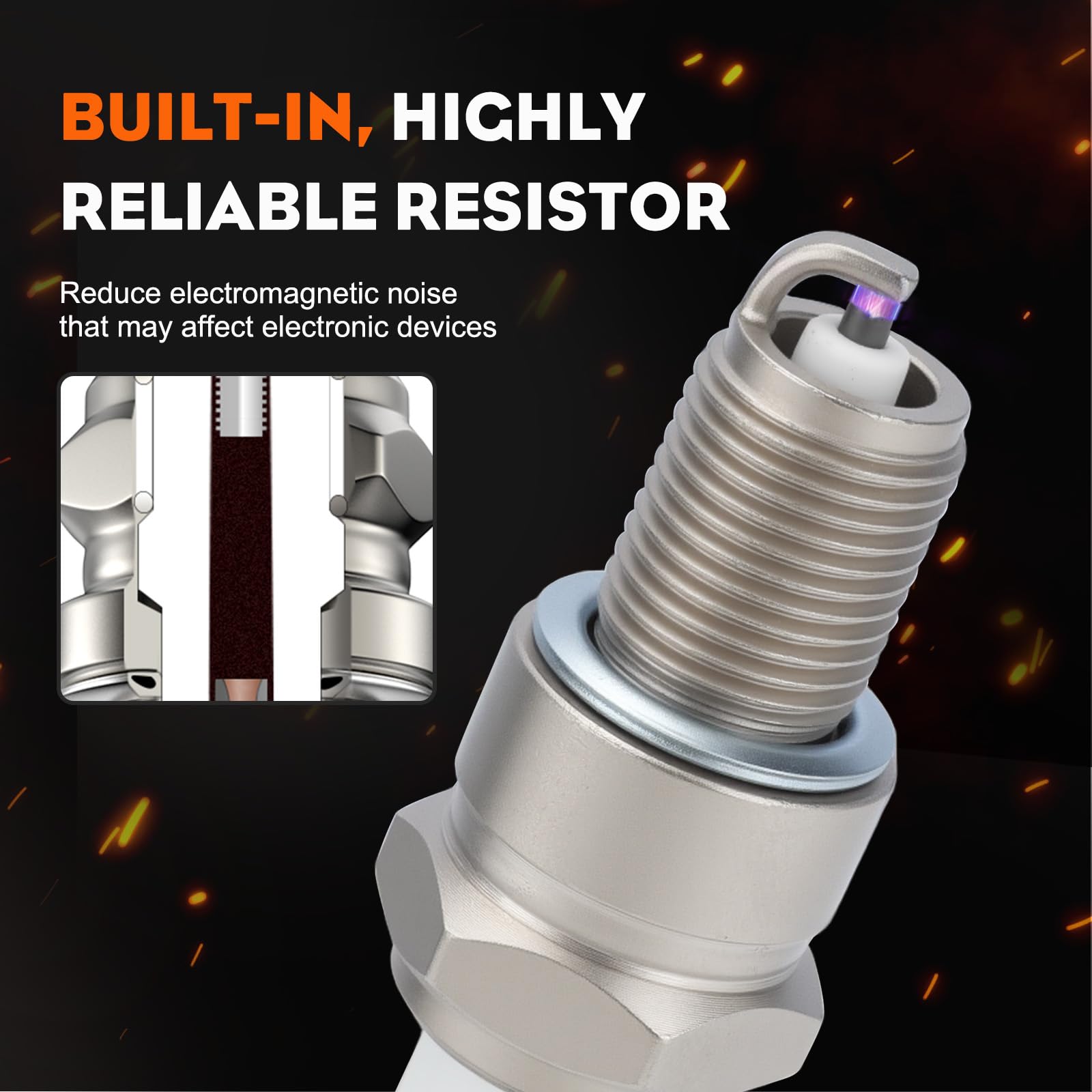 Spark Plug For 5.5HP 6.5HP Small Engines BPR5ES Spark Plug ...