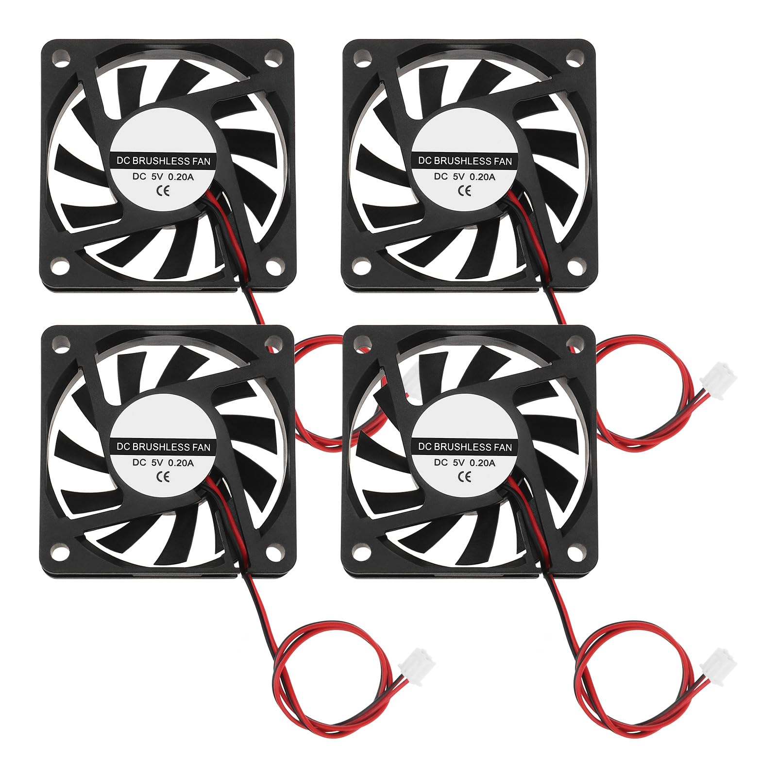 Jopto 2 Mini Ventola Di Raffreddamento Silenziosa Senza Spazzole 60 X 60 X 15mm 6015 DC 5V Con Terminale A 2 Pin Compatibile Con TV Box Proiettore PC CPU Custodie Per Computer - 3