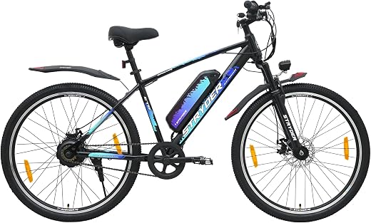 Stryder DYNAMIQ 27.5" Electric Cycle for Men and Women with 8.7Ah Removable Li-Ion NMC Battery, Intelligent Digital SOC Th...