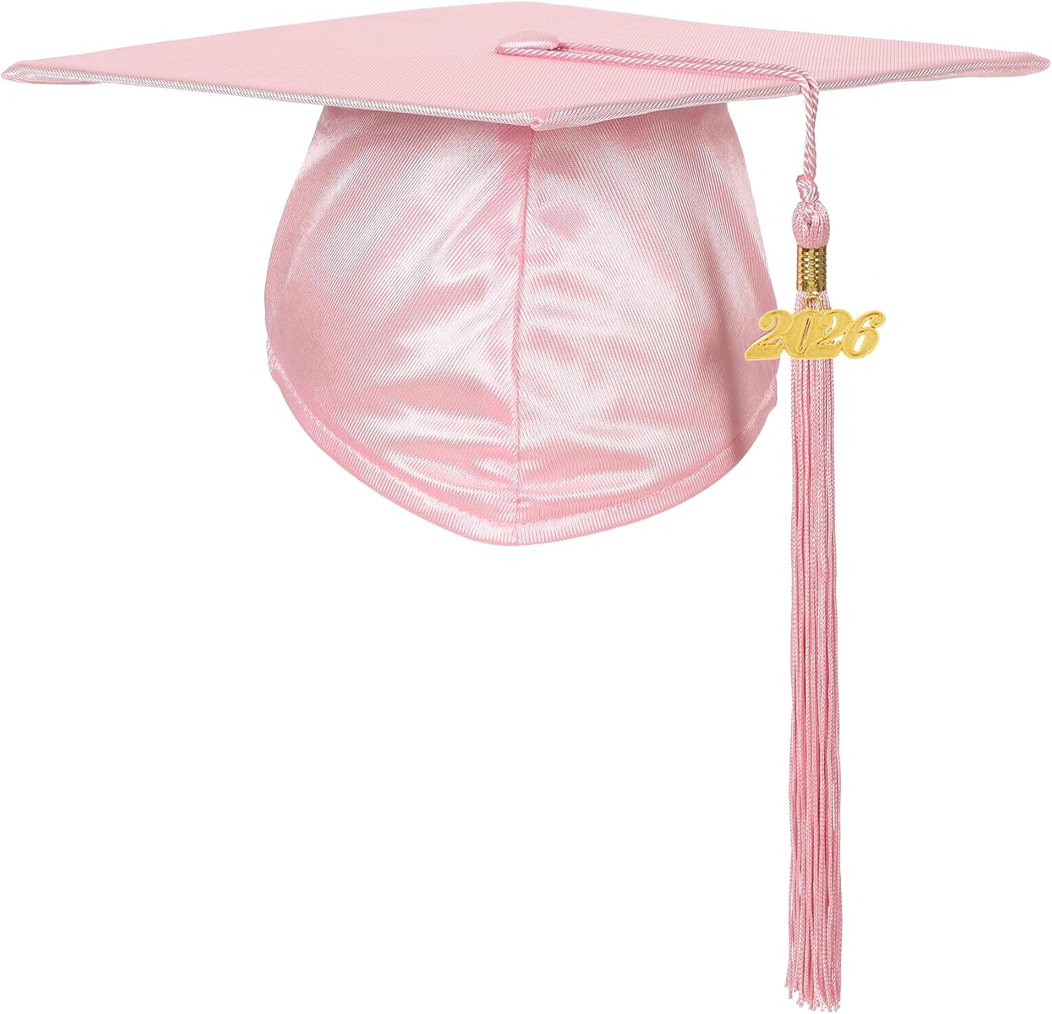 Unisex Shiny Graduation Gown and Cap Set with Tassel for Middle High School Bachelor