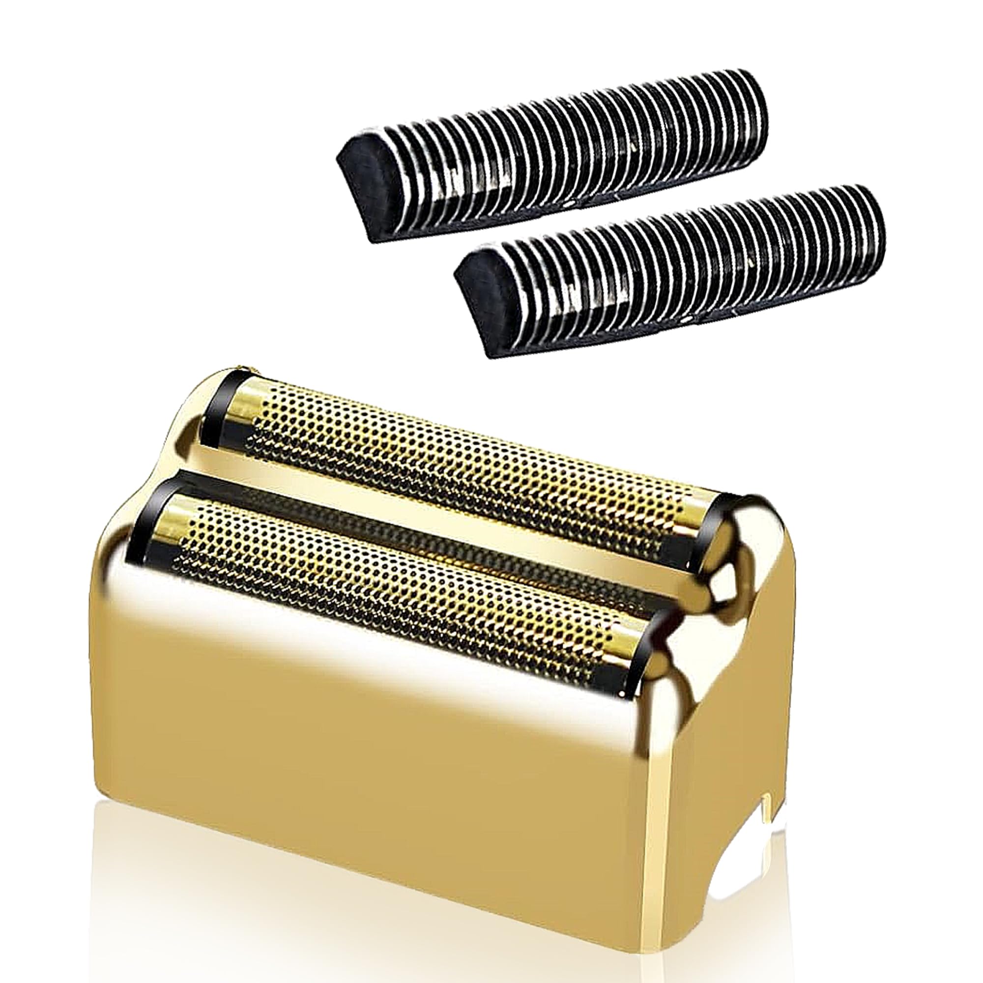 Photo 1 of 1 Pack Professional Replacement Foil and Cutters for BaBylissPRO Barberology Double Foil Shaver, Compatible with BaBylissPRO Barberology FXFS2 Shaver?Gold