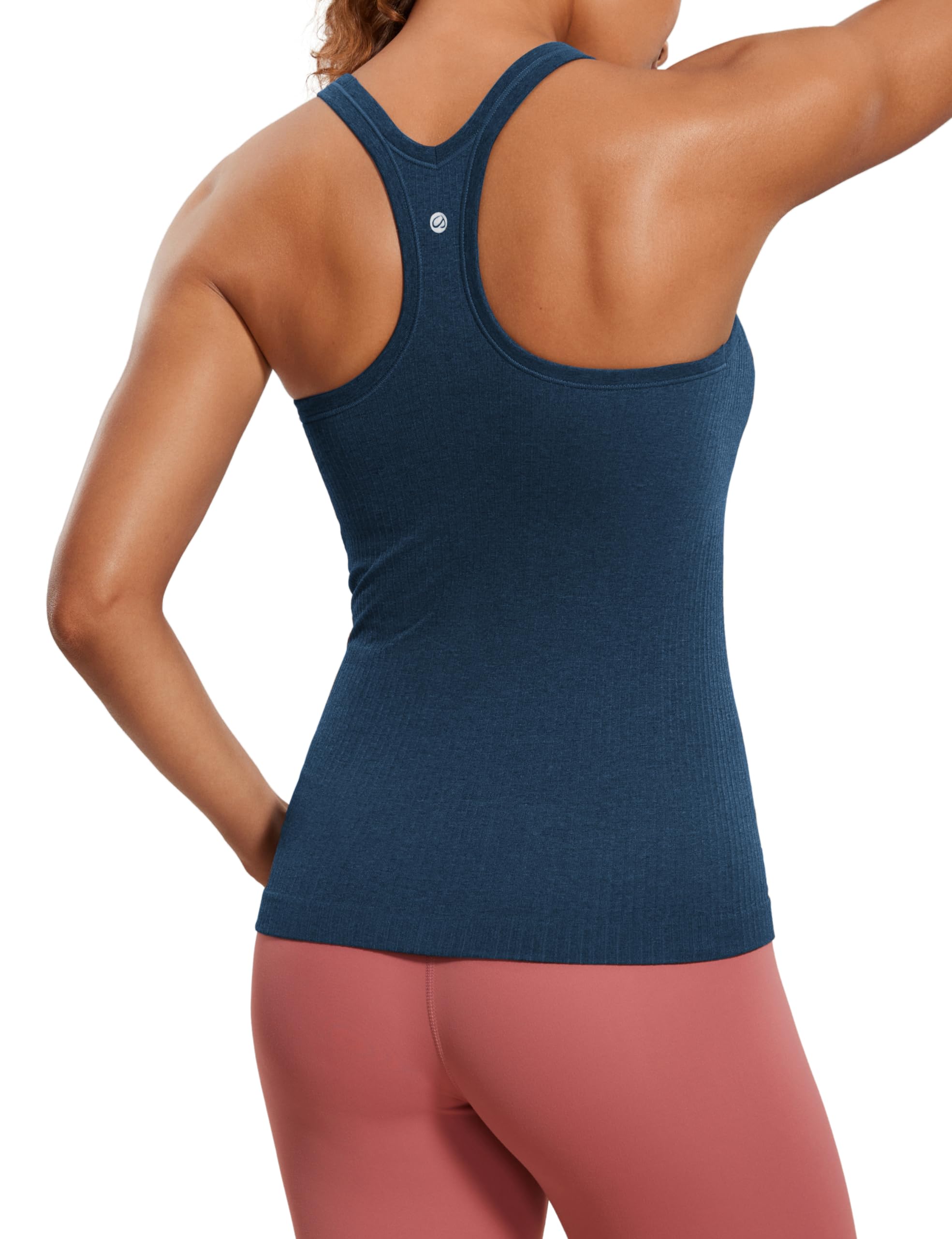 CRZ YOGA Seamless Ribbed Racerback Tank