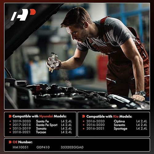 Miniatura 2 de A-Premium Bomba de combustible de alta presión con sello compatible con Hyundai Sonata 2015-2019, Santa Fe 2019-2020, Santa Fe Sport 2017-2018,