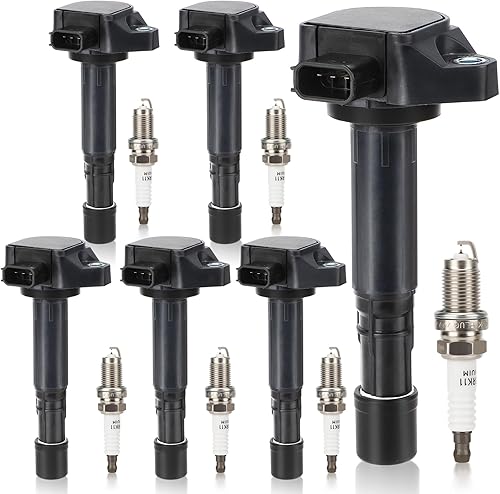 Vista 57 de Paquetes de bobina de encendido UF549 y bujía de iridio doble 9029, para Nissan Altima Versa Sentra Rogue Cube NV200 Pathfinder Infiniti FX50 M56