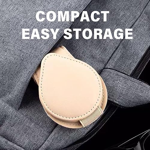 Miniatura 5 de Moegelo Soportes para lentes de sol para visera solar de automóvil, clip magnético de cuero para visera solar de automóvil, clip para tarjeta de
