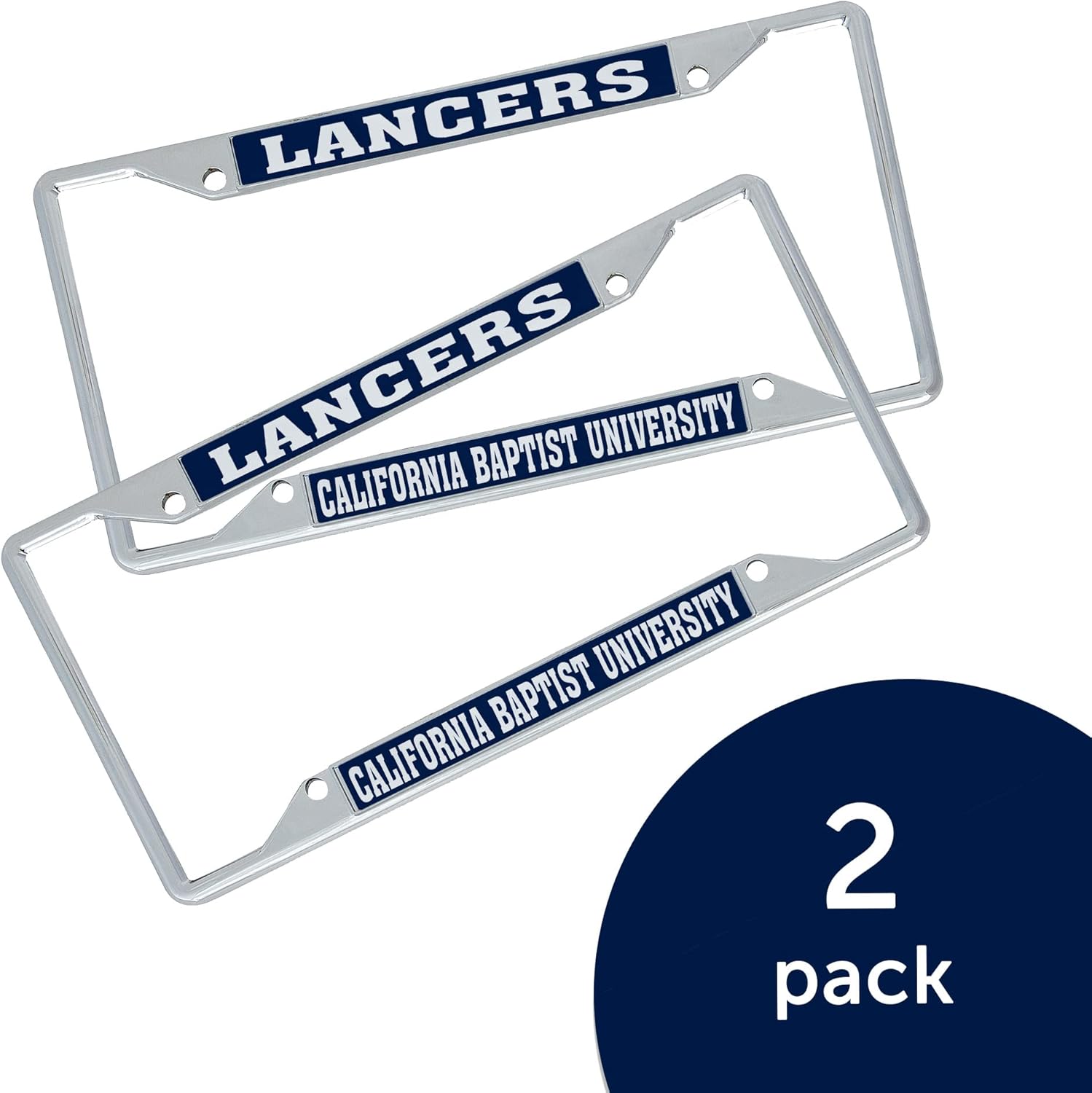 Desert Cactus California Baptist University Car Accessories Metal License Plate Frame for Front or Rear of Car (Mascot 2 Pack) - Image 2