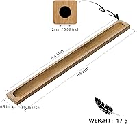 Vista 4 de 2 Piezas Portapalos de Incienso de Bambú Natural Portapalos de Incienso para el Hogar con Recolector de Cenizas