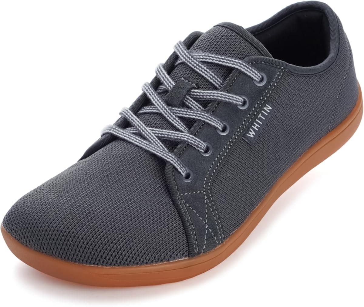 WHITIN Zapatillas de hombre anchas y descalzas para una relajación óptima W81 | Ajuste en forma de pie, sensación en el suelo, ligero y transpirable, comodidad versátil para caminar, estar de pie y entrenar.