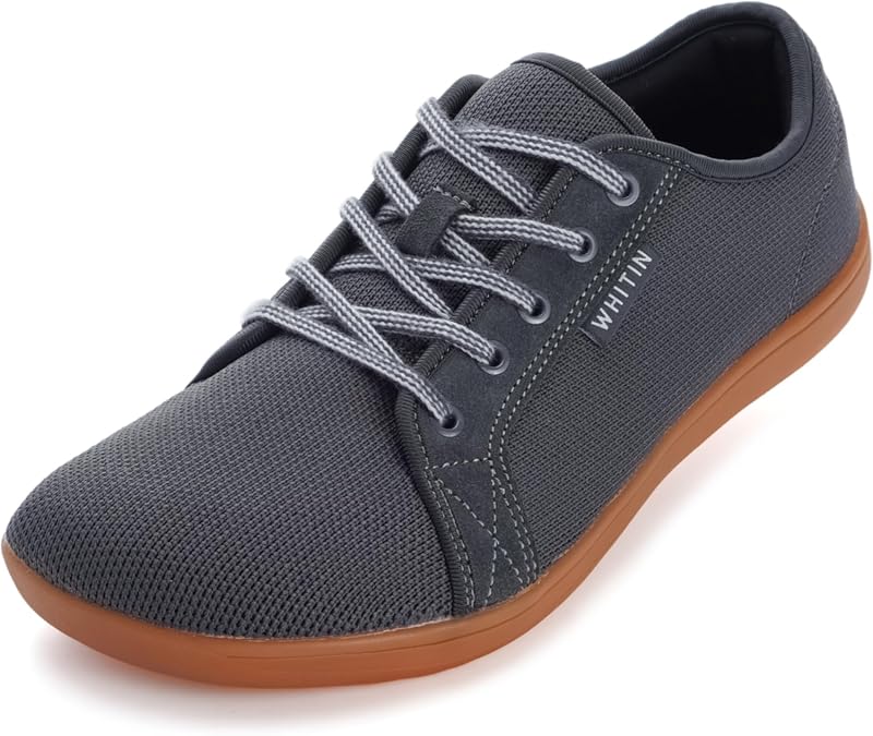 WHITIN Zapatillas de hombre anchas y descalzas para una relajación óptima W81 | Ajuste en forma de pie, sensación en el suelo, ligero y transpirable, comodidad versátil para caminar, estar de pie y entrenar.