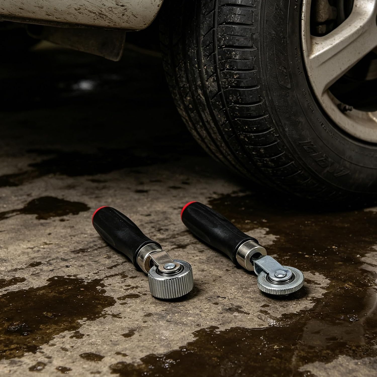 BESPORTBLE 4pcs Sound Deadening Roller Tool for Car Interior and Tire Patch, Portable Rubber Seam Roller with Plastic and Metal Construction for Vehicle Garage Workshop and Emergency Roadside