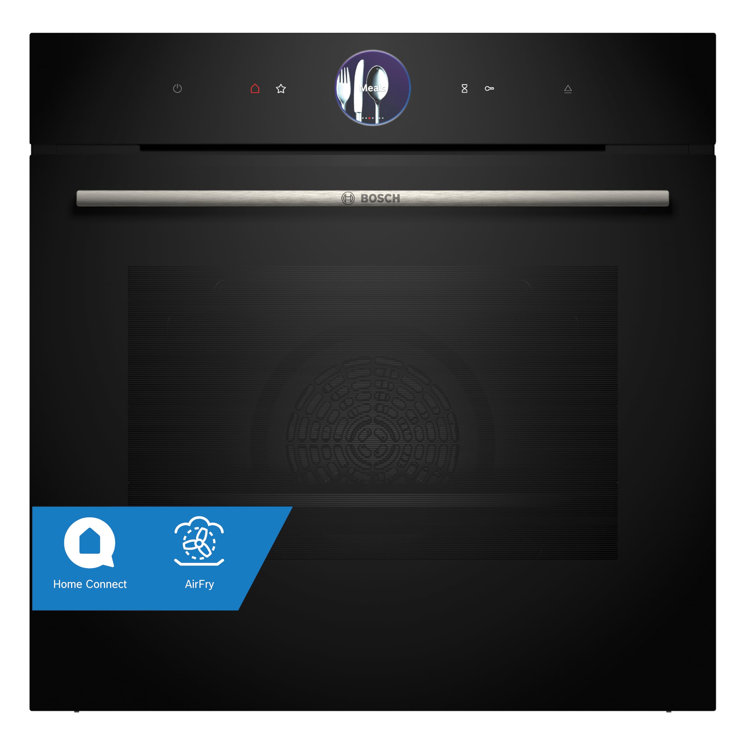 Bosch, Horno Multifunción, Vapor Añadido, Serie 8, AirFry, negro, HRG7361B1 | Cocina saludable y sabrosa con platos jugosos por dentro y crujientes por fuera.