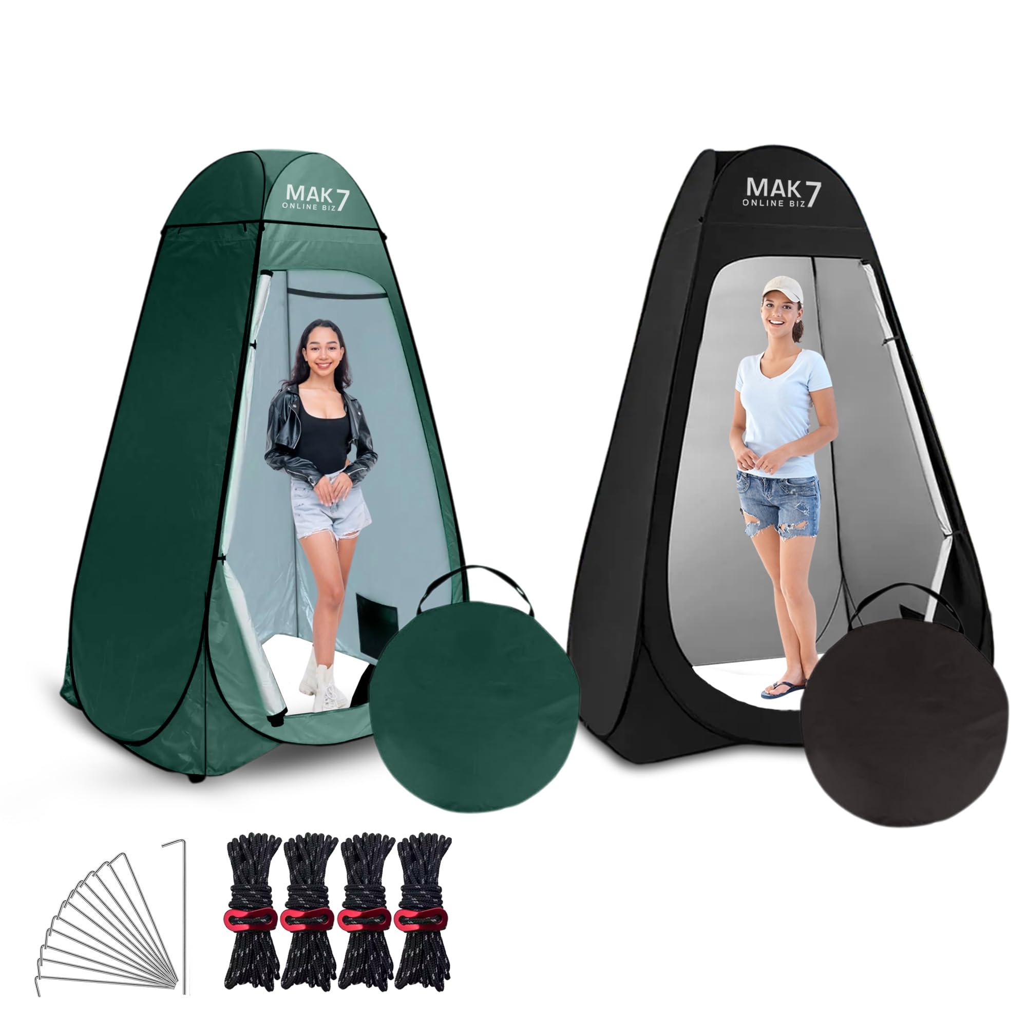 MAK7 Portable Privacy Pop Up Tent | Dress Changing Tent for Ladies, Outdoor Shower & Camping | Foldable Camping for Beach, Travel, Toilet | Cloth Changing | Multicolour (84x84x168 cm)