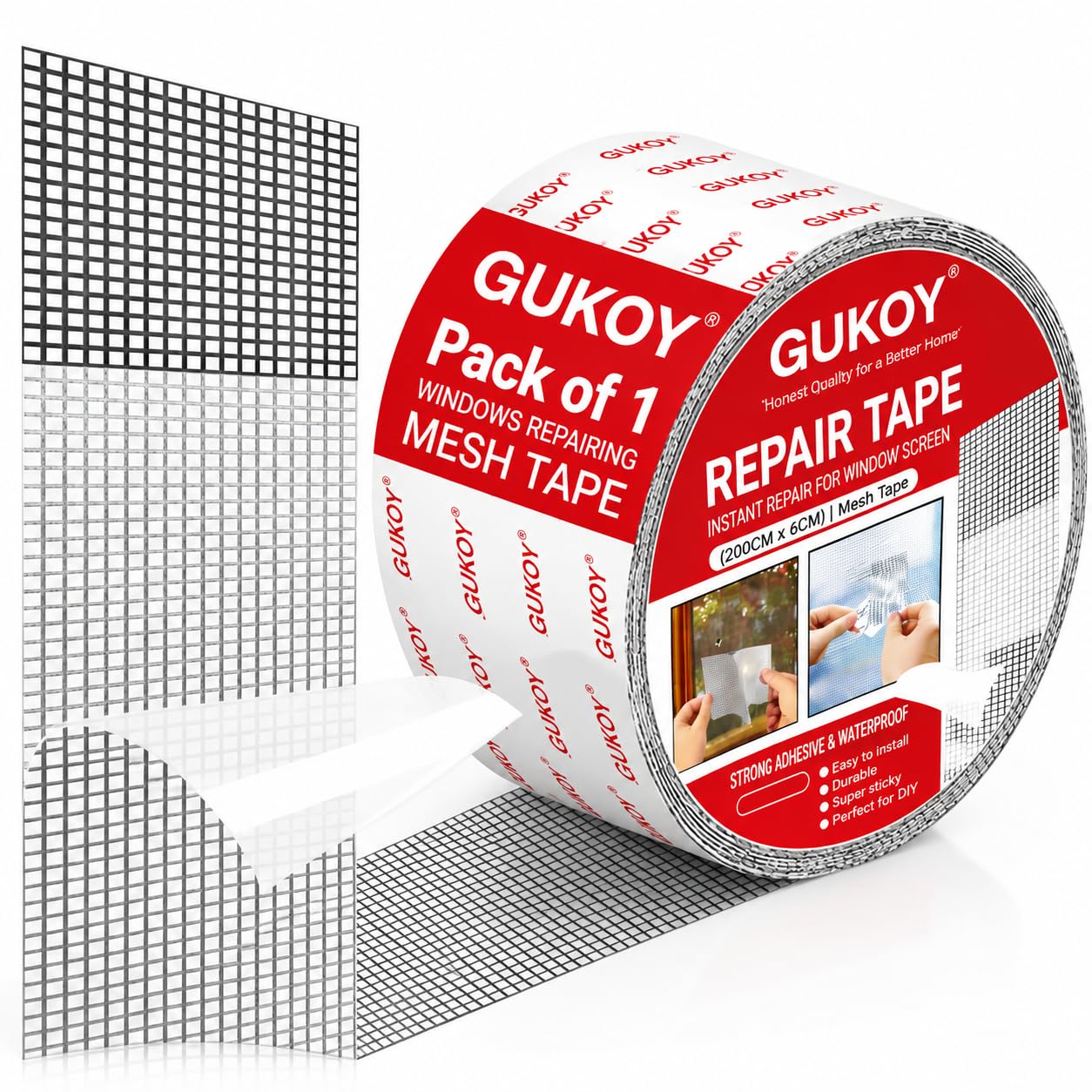 Mosquito Net Patch Repair Tape, Window Screen Repair Tap, Strong Adhesive & Waterproof Window Mosquito net Covering Mesh Tape for Door Tears Holes Screen Patch Repair (200Cm X 5CM) (2, Multi) — Amazon image 12