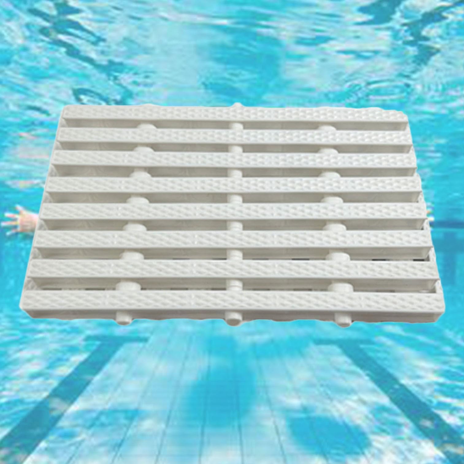 Genérico Rejilla Flexible para desagüe de Piscina, 15 cm, para Uso Interior y Exterior, Rejilla para desagüe de Ducha, 15 Unidades (Color Hueso)