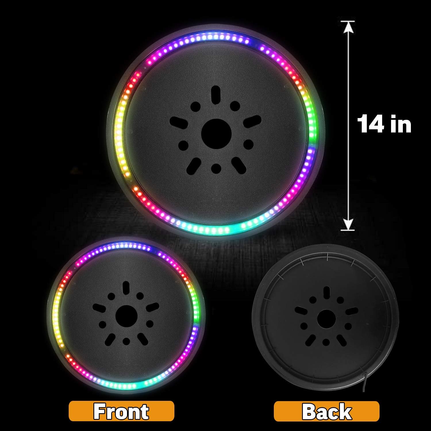omotor RGB Third Brake Light Spare Tire Brake Light for 2007-2020 Jeep Wrangler JK JL with RF Wireless Remote and APP Controller
