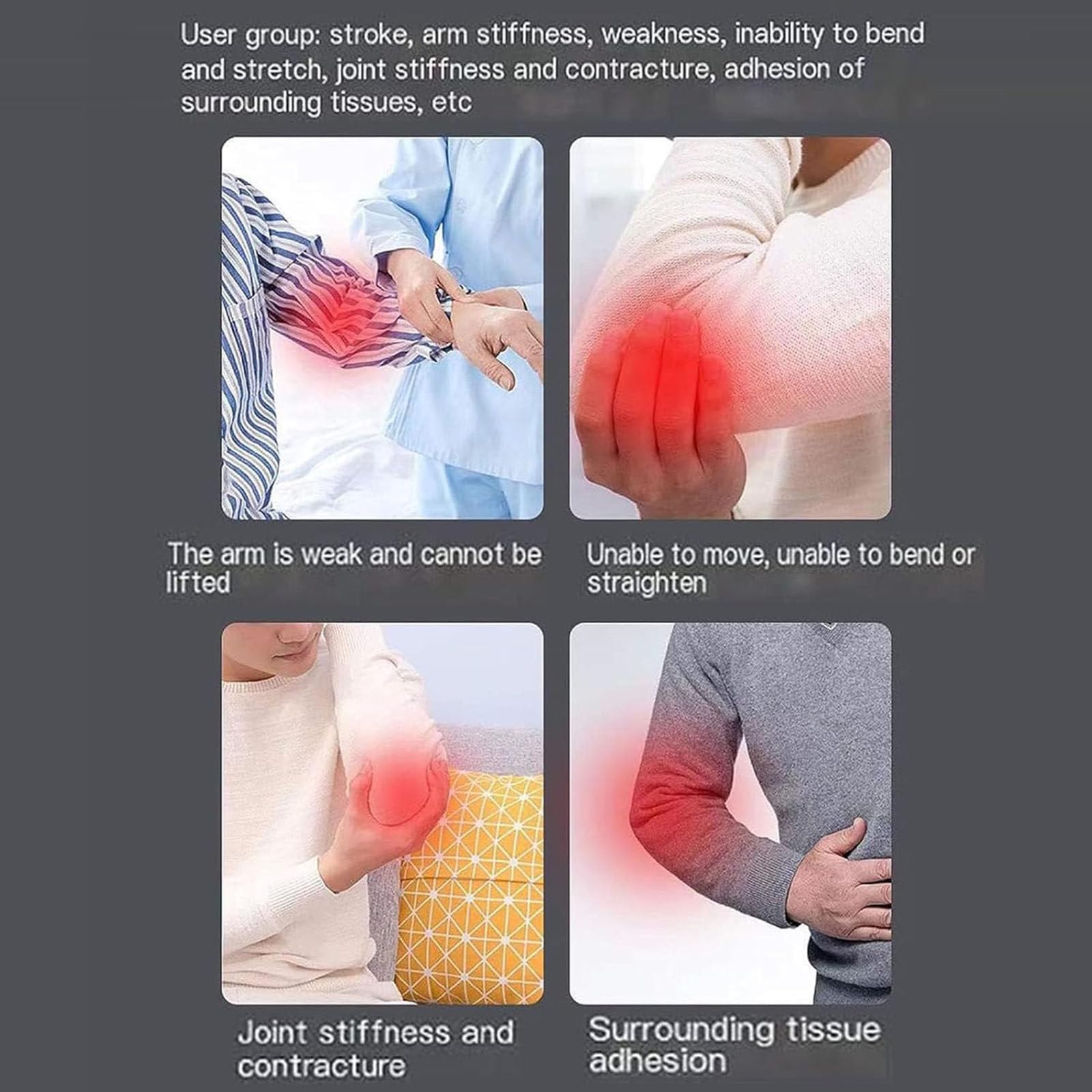 Allenatore Di Flessione Ed Estensione Del Gomito - Protettore Del Gomito per La Riabilitazione Del Braccio Emiplegico, Stecca Stabilizzatrice Post-Operatoria per Pazienti Con Emiplegia Da Ictus,Right