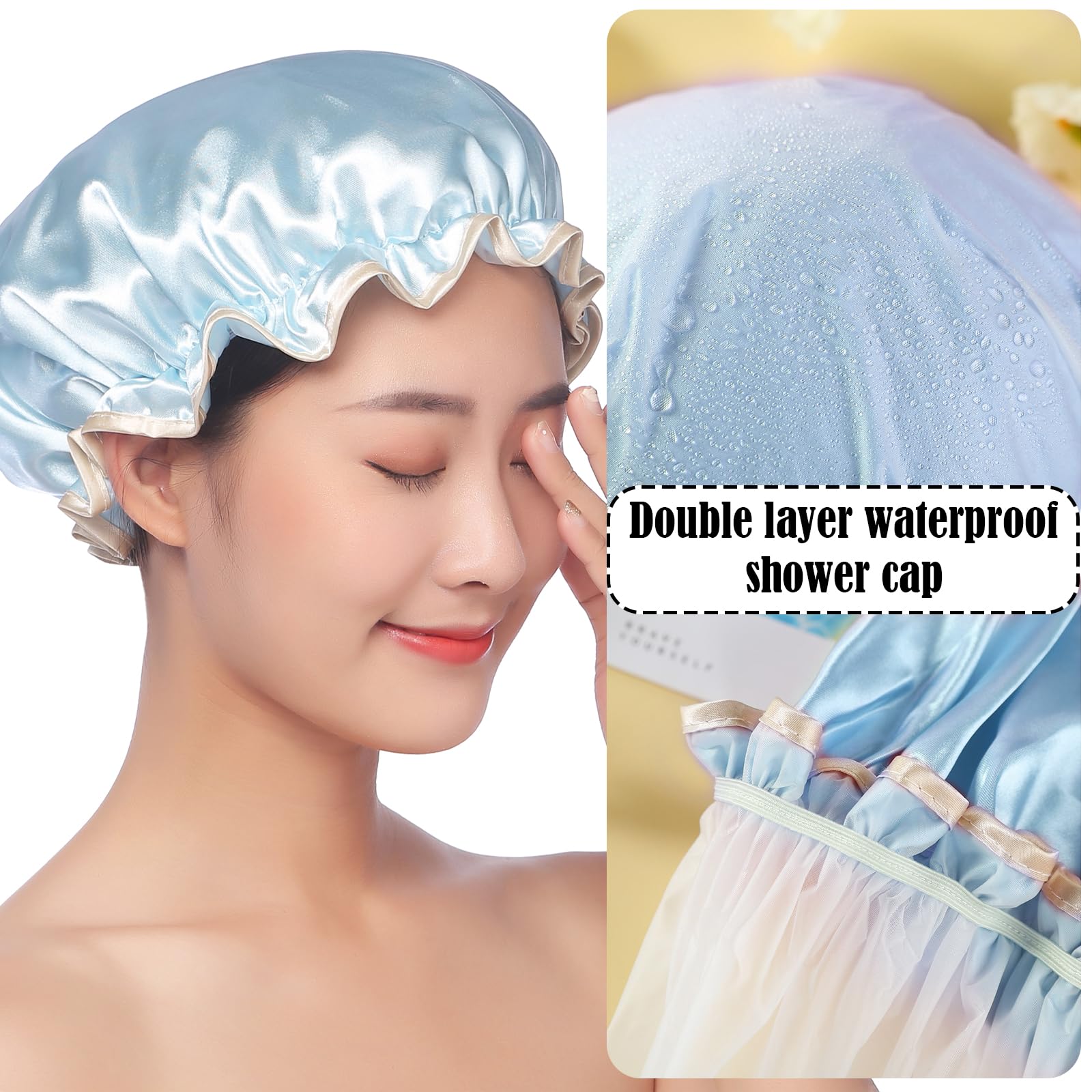 DKDDSSS Heatless Curlers Headband, Octopus Design Heatless Curlers, (BLUE, one size) - Image 3
