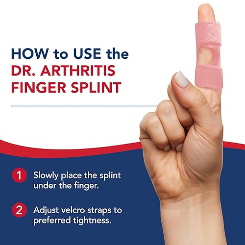 Miniatura 6 de Doctor Developed Finger Splint & Handbook  Dedo de gatillo, artritis, RSI  Se adapta a anillo, índice, meñique y medio  2 tamaños (rosa, LXL)