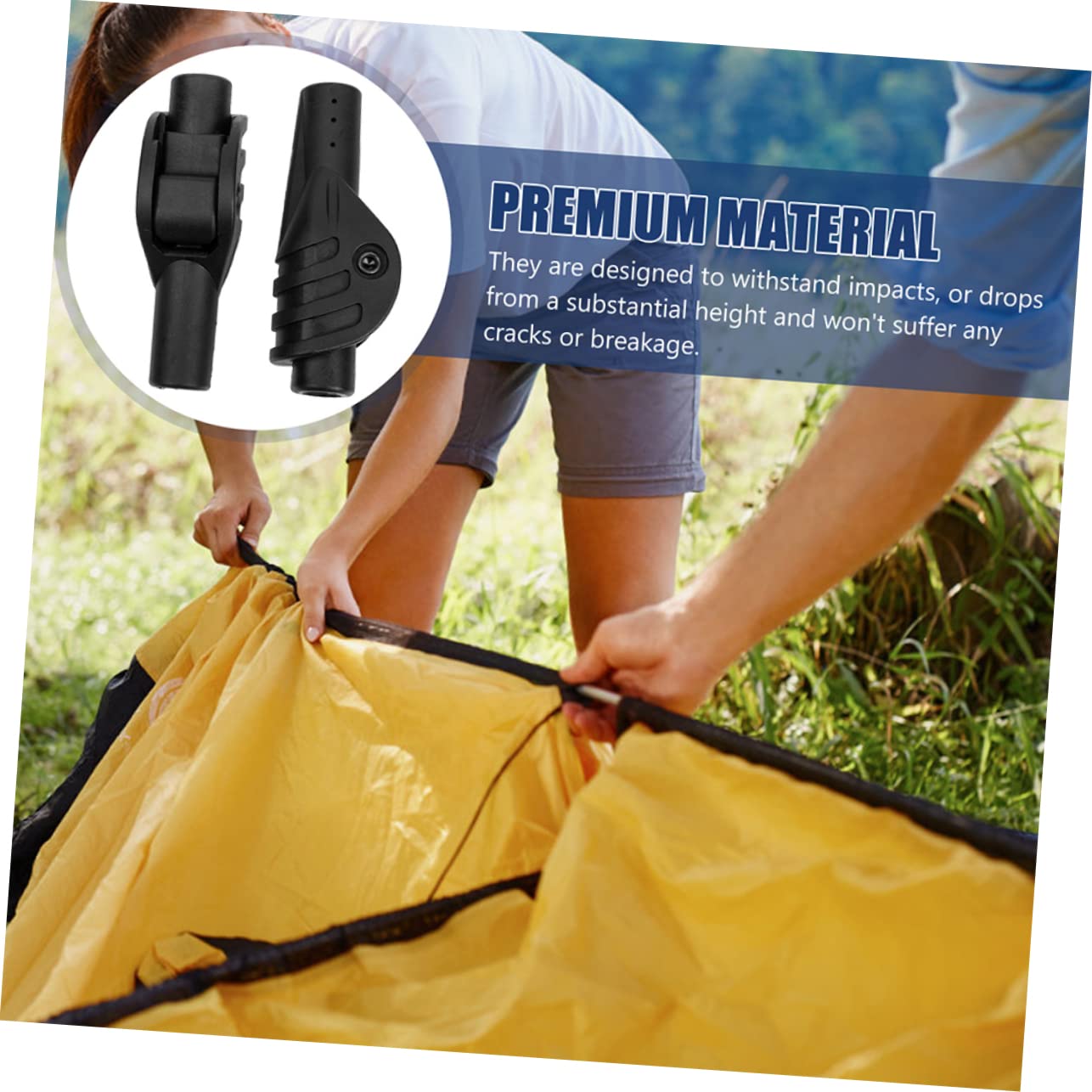8pièces Adaptateurs De Support De Poteau De Tente Résistants Accessoires De Réparation pour Joints De Tente Connecteurs De Poteaux pour Camping Et Activités De Plein Air