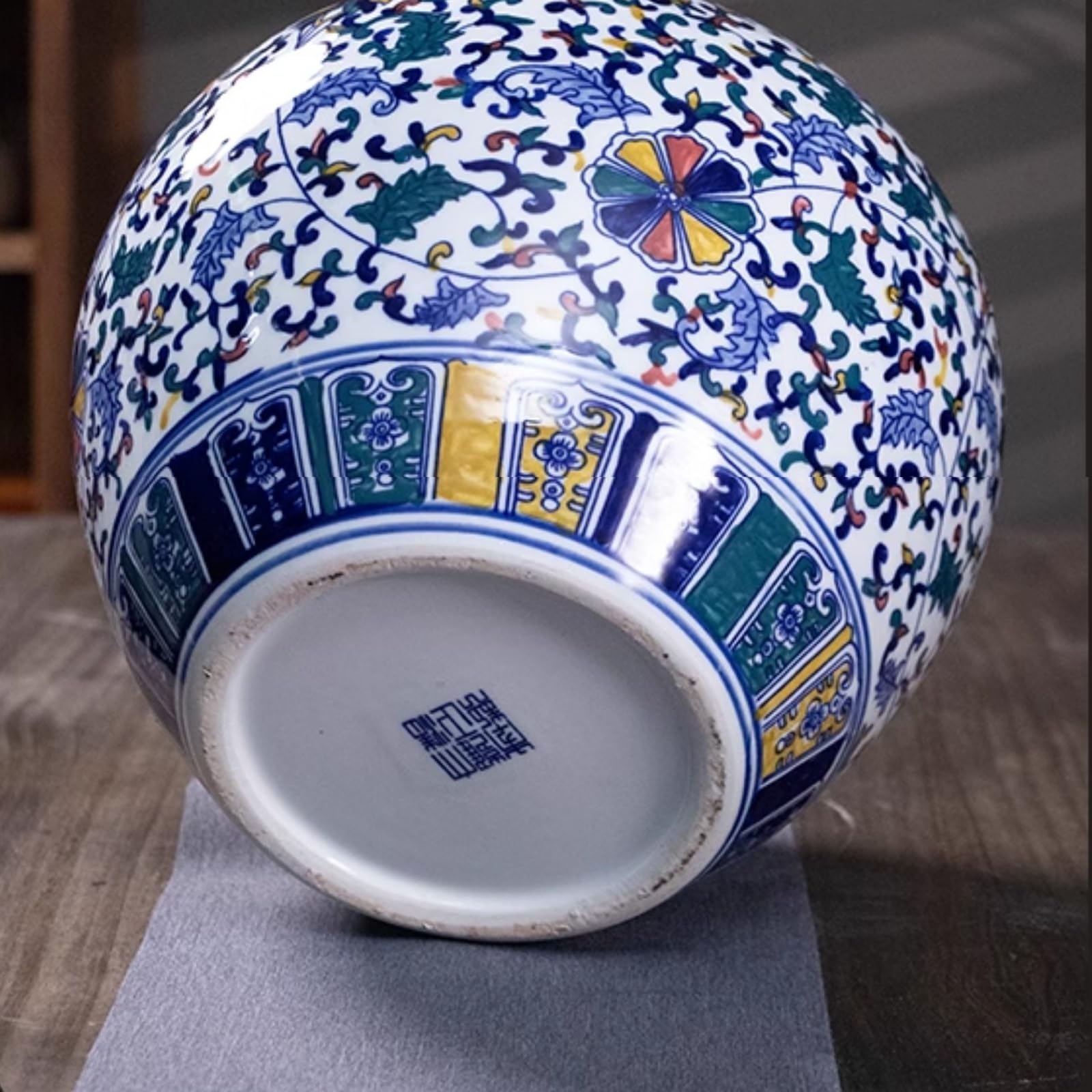 Distributori Di Cibo Classici In Ceramica Di Grande Capacità, Secchio Per Riso, Contenitore Per Cereali Retrò Per L'organizzazione Della Cucina, Distributore Di Cereali In Porcellana(B,Capacity 10KG)