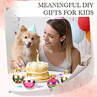 Vista 6 de 48 botellas de plástico para poción con tapas, botellas redondas de arena de 3.4 onzas, recipientes esféricos de plástico transparente, bolas