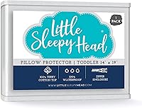 Vista 6 de Little Sleepy Head Protectores de almohada estándar impermeables con cremallera, algodón de rizo, fundas de almohada que protegen de la humedad