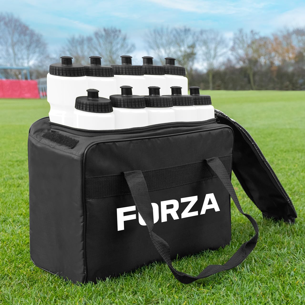 FORZA 10 Water Bottles (750ml) & Carry Bag Set │ 10x Bottle Capacity │Must Have Travel Essentials (White) — image 1