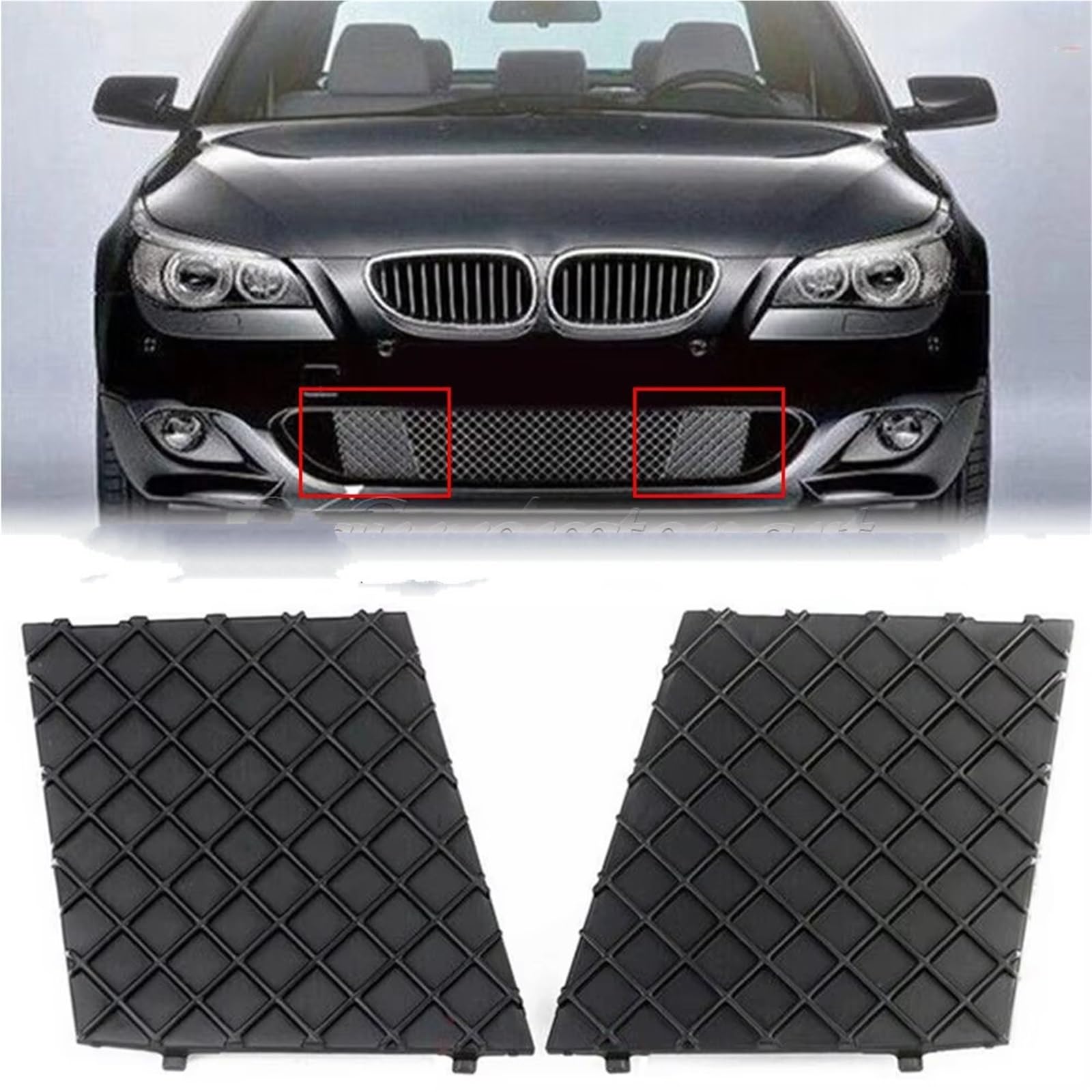 Rejilla Parachoques Delantero Para Para E60 E61 M 2003 2004-2010 Accesorios Cubierta Embellecedora Placa Malla Inferior Coche 51117897184 51117897186