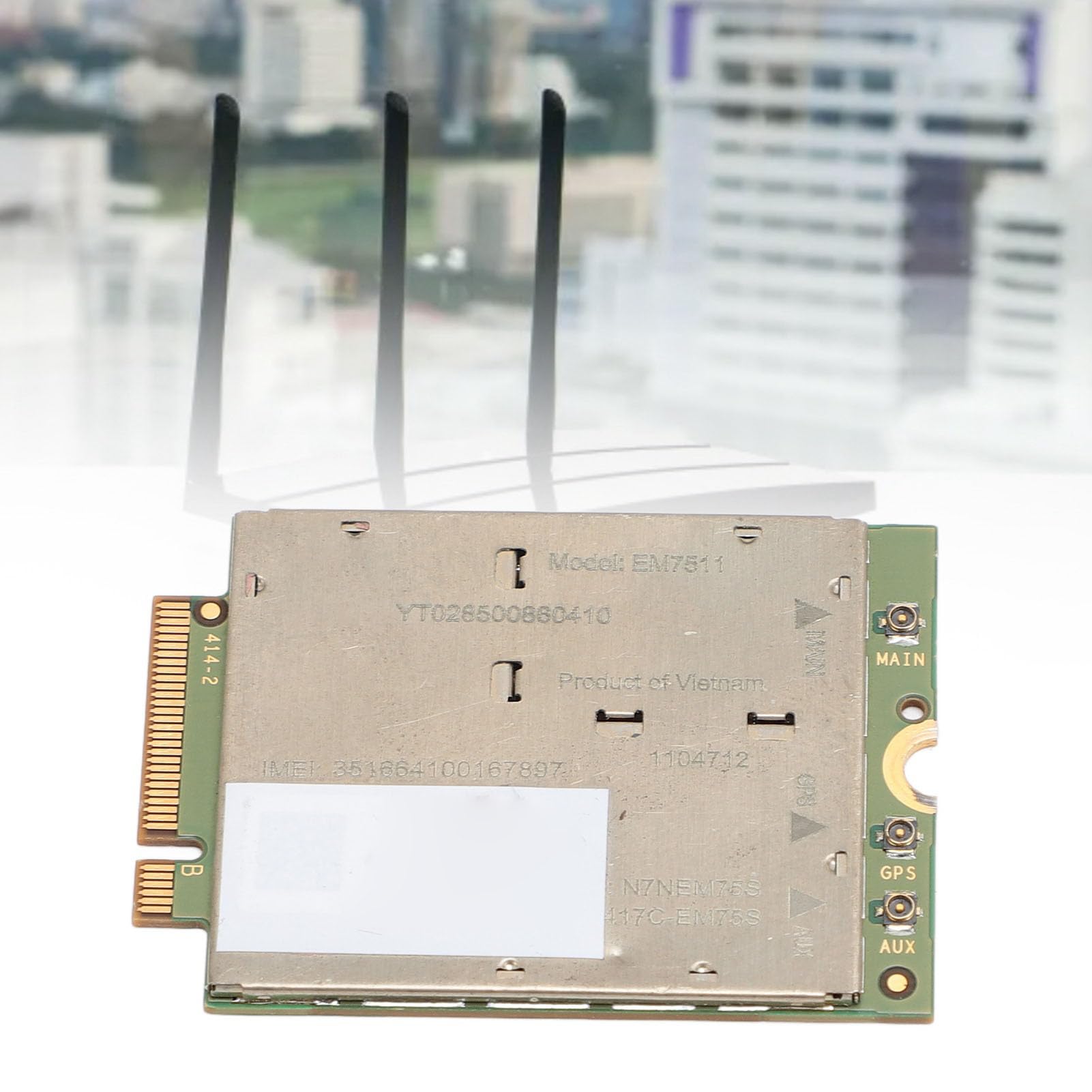 Alomejor Module sans Fil 4G LTE pour Ordinateur Portable EM7511, 600 Mbps, Téléchargement 150 Mbps, Interface NGFF M.2 pour Les Utilisateurs D'ordinateurs Portables