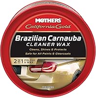 Mothers California Gold Brazilian Carnauba Cleaner Wax 12oz Paste - One-Step Clean, Wax & Shine for Cars, Removes Oxidation & Swirls (05500)