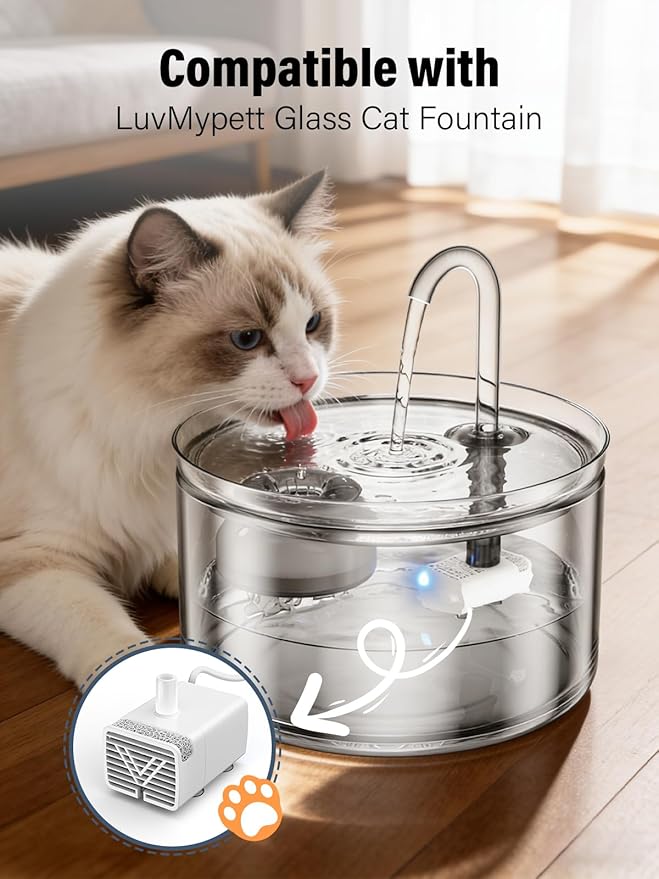 Bomba de repuesto para fuente de agua para gatos LuvMypett GF222 miniatura 2