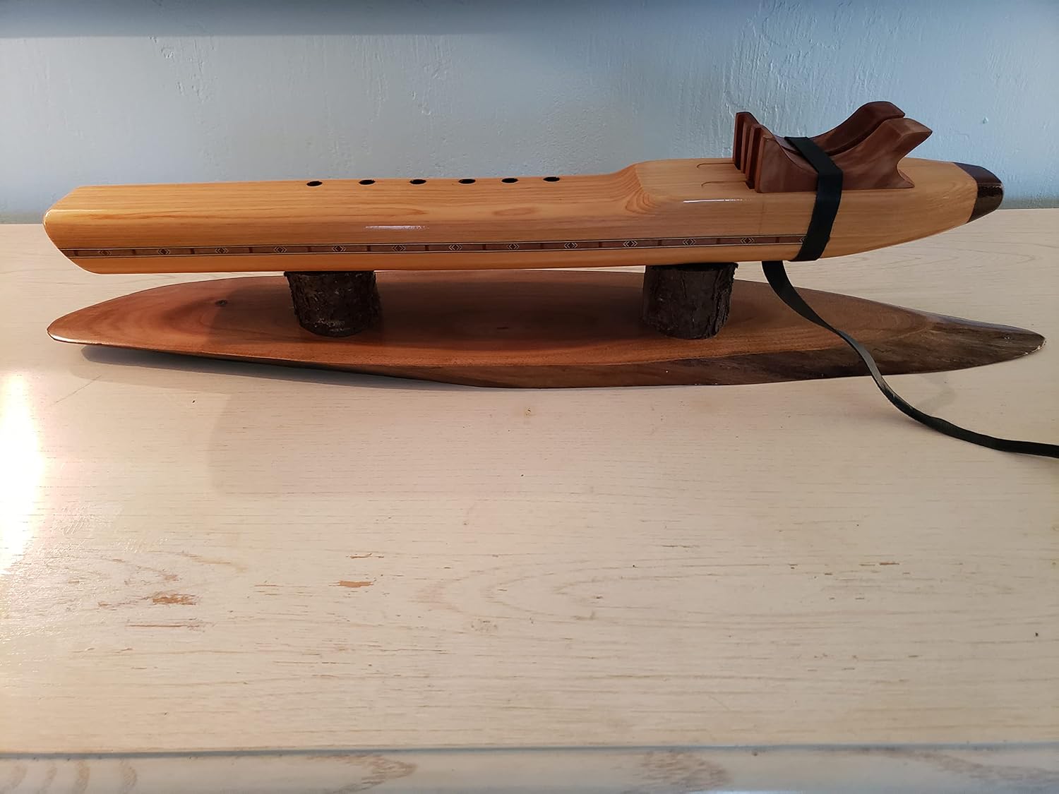Native American Flute - Cypress wood DRONE - key of F - hand made