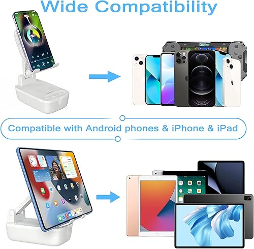 Miniatura 3 de comiso Regalos para hombres y mujeres, de esposa, soporte impermeable IPX7 para teléfono celular con altavoz Bluetooth, altavoz de teléfono de ducha