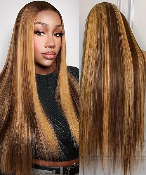 4/27 Ombre Lace Front Wig in Honey Blonde
