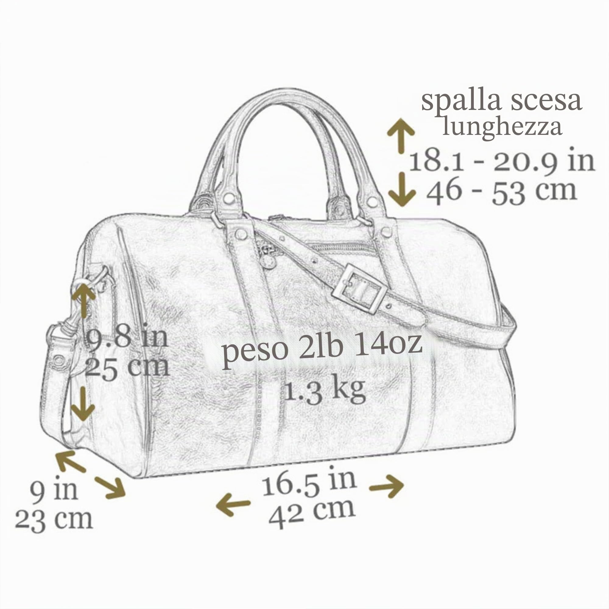 Borsa da Viaggio in Pelle per Donna e Uomo - Voyager Borsone - Time Resistance
