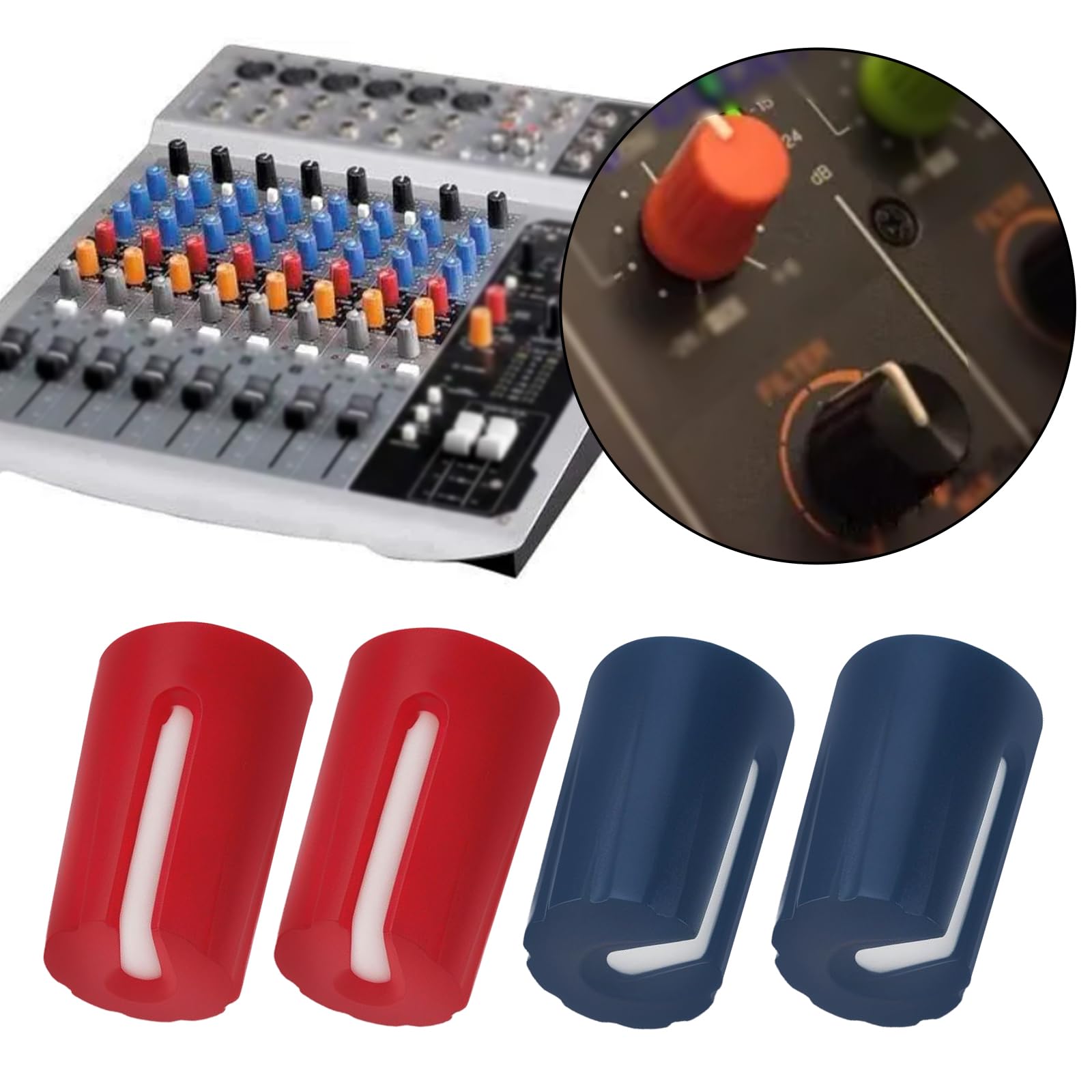 ECSiNG 30pcs Potentiometer Control Knob 6mm D270 Mixer Knobs Rotary Knob for Electric Guitar Amplifier Stereo Systems Bass Volume Tone - Image 3