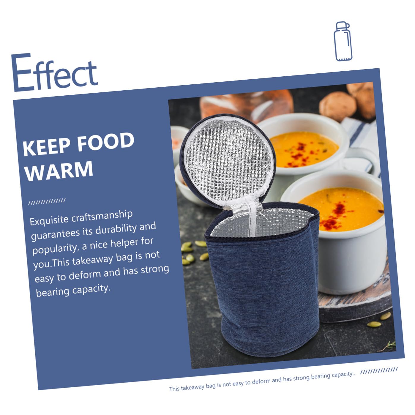 SEWACC Isotherme Portable, Porte-gobelets, Glacière Pratique pour Conserver Les Aliments Chauds, Indispensable à La Maison