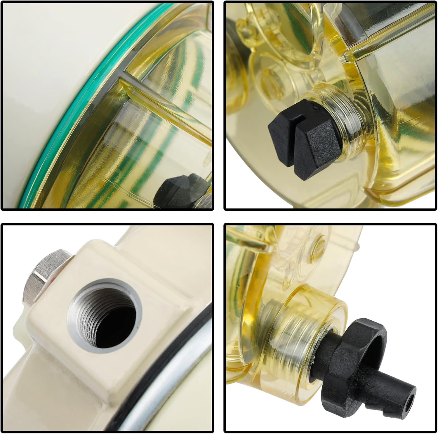 R25T Fuel Filter Water Separator Assembly │Compatible With 245R Series Diesel Engines10 Micron with Fittings │Replaces# WK940/38X, 20386081, 33771