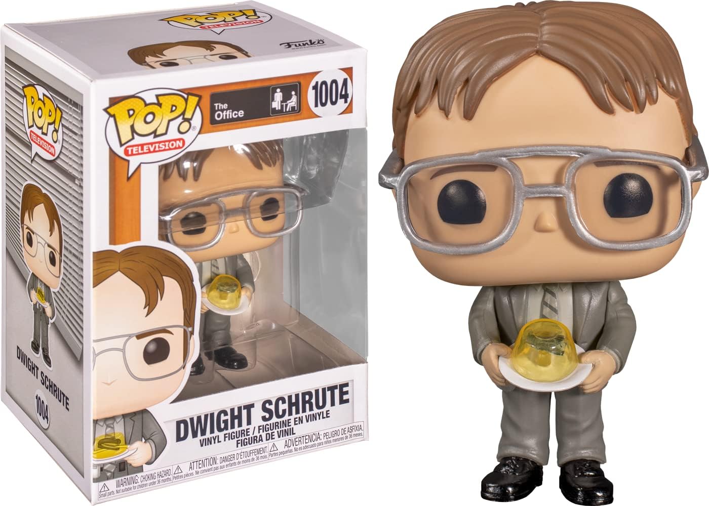 Funko The Office - Dwight Schrute with Gelatin Stapler Pop! Vinyl Figure (Bundled with Compatible Pop Box Protector Case)