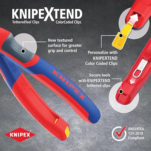 Miniatura 4 de KNIPEX Herramientas - Alicates combinados de alto apalancamiento, multicomponente (202200), 8 pulgadas