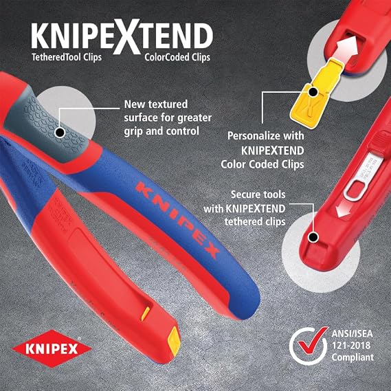 أدوات Knipex 86 05 180 كماشة مقاس 7 بوصات مفتاح ربط مريح