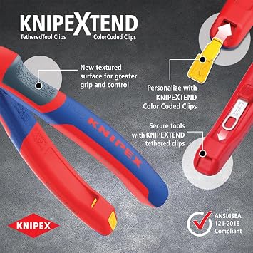 أدوات Knipex 86 05 180 كماشة مقاس 7 بوصات مفتاح ربط مريح