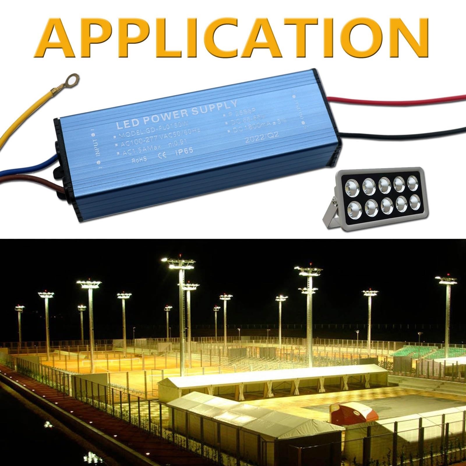 150W LED Potenza di guida impermeabile DC65-85V 1800mA Il trasformatore di illuminazione a corrente costante viene utilizzato for il proiettore fai-da-te